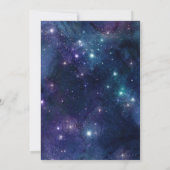 Faire-part Notre petite étoile Aquarelle Galaxie naissance (Dos)