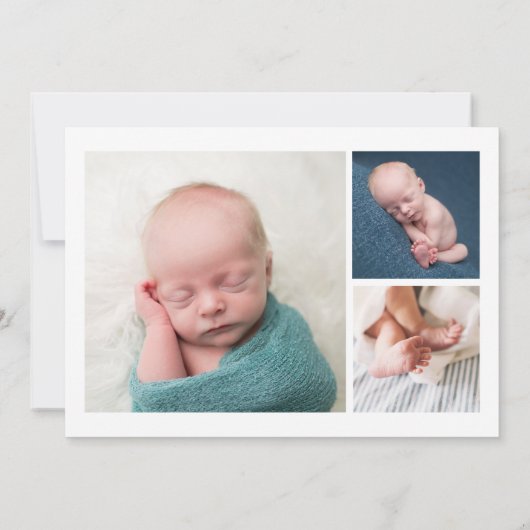 Faire-part Notre petite naissance miracle (Dos)