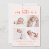 Faire-part Notre Petite Pêche Multiphoto Naissance (Devant)