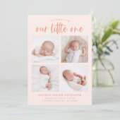 Faire-part Notre Petite Pêche Multiphoto Naissance (Debout devant)