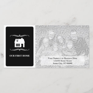 Faire-part notre première maison (noir et blanc mod)