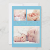 Faire-part Notre rêve devenu réalité photo Sweet Blue Boy Bir (Dos)