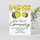 Faire-part Notre Ruche Cultive Le Thème De L'Abeille Faire-pa (Debout devant)