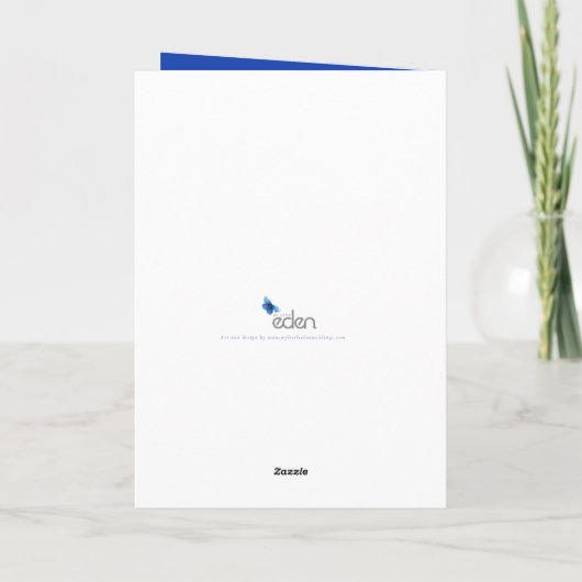 Faire-part N'oubliez pas le cœur bleu blanc mariage en direct (Dos)