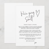 Faire-part Nous allons petit Police de script réduite  (Devant / Derrière)