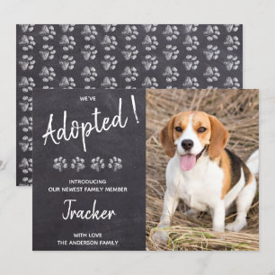 Faire-part Nous avons adopté Chien Secourir Chien Chiot Nouve