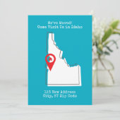 Faire-part Nous avons bougé ! Venez nous rendre visite à Idah (Debout devant)