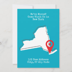 Faire-part Nous avons bougé ! Venez nous rendre visite à New
