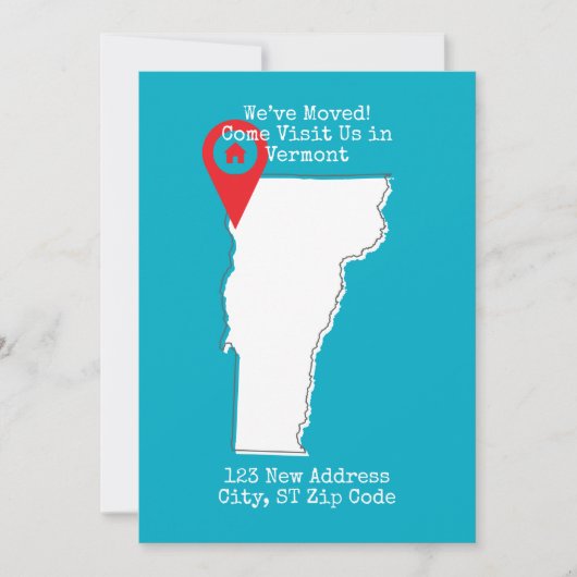 Faire-part Nous avons bougé ! Venez nous rendre visite dans l (Devant)