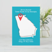 Faire-part Nous avons bougé ! Venez nous rendre visite en Géo (Debout devant)