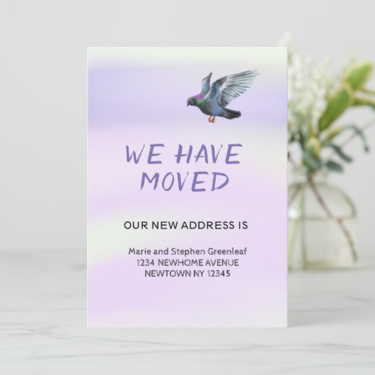 Faire-part Nous avons déménagé (Debout devant)