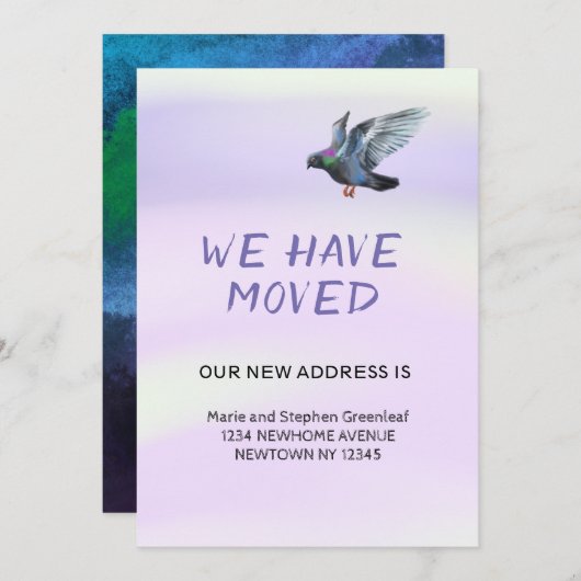 Faire-part Nous avons déménagé (Devant / Derrière)
