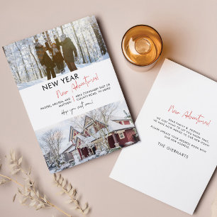 Faire-part Nous avons déménagé à la maison Nouvel An Aventure