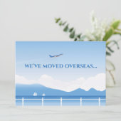 Faire-part Nous avons déménagé à l'étranger une nouvelle adre (Debout devant)