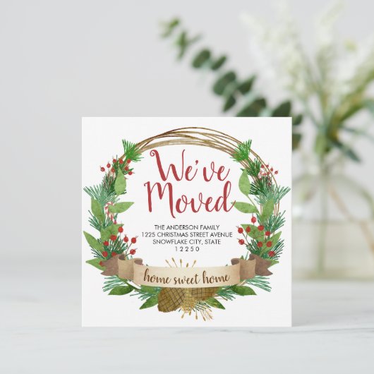 Faire-part Nous avons déménagé Accueil Douce Maison Fête de l (Debout devant)