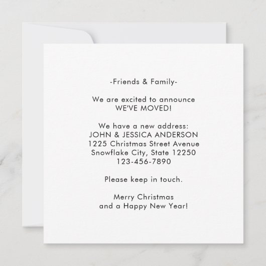 Faire-part Nous avons déménagé Accueil Douce Maison Fête de l (Dos)