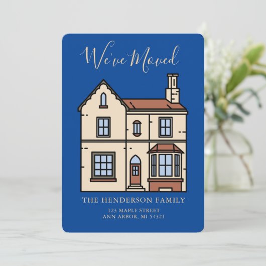 Faire-part Nous avons déménagé Annonce de déménagement dans u (Debout devant)