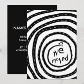 Faire-part nous avons déménagé annonce (route en spirale) (Devant / Derrière)