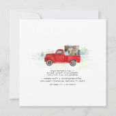 Faire-part Nous Avons Déménagé Aquarelle Rouge Camion Déménag (Dos)