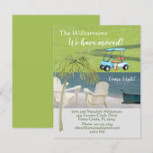 Faire-part Nous avons déménagé Beach Golf Budget Move (Devant / Derrière)