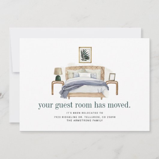 Faire-part Nous avons déménagé Boho Chic Moving (Devant)