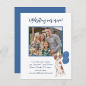 Faire-part Nous avons déménagé Brittany Spaniel Family Photo  (Devant / Derrière)