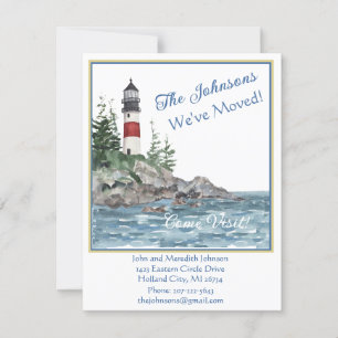 Faire-part Nous avons déménagé Budget d'eau du phare