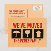 Faire-part Nous avons déménagé - Carte postale (Devant / Derrière)