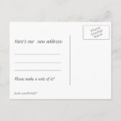 Faire-part "Nous avons déménagé" Carte postale de changement  (Dos)