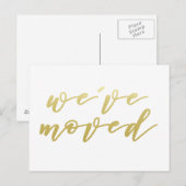 Faire-part Nous avons déménagé | Carte postale en écriture Fa (Devant / Derrière)