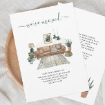 Faire-part Nous avons déménagé Chic Living Room Moving<br><div class="desc">Ajoutez simplement vos détails à cette carte de faire-part mobile chic boho en cliquant sur le bouton "Personnaliser" ci-dessus. Parfait pour annoncer votre dernier changement d'adresse pour que vos amis et votre famille se rappellent où vous êtes maintenant. Cette carte de faire-part mobile est moderne et présente des plantes branchés,...</div>