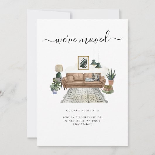Faire-part Nous avons déménagé Chic Moderne Moving (Devant)