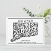 Faire-part Nous avons déménagé Connecticut State Floral Manda (Debout devant)