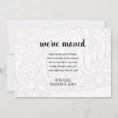 Faire-part Nous avons déménagé Connecticut State Floral Manda (Dos)
