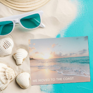 Faire-part Nous avons déménagé dans la maison de la plage côt
