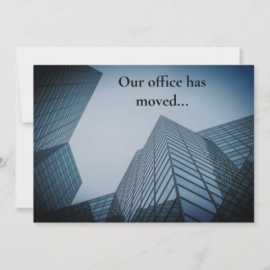 Faire-part Nous avons déménagé des bureaux professionnels en (Devant)