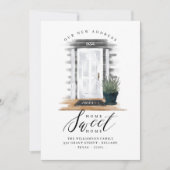 Faire-part Nous avons Déménagé des Hamptons Aquarelles Blancs (Devant)