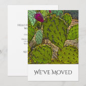 Faire-part Nous avons déménagé Désert Sud-Ouest Nouvelle Mais (Devant / Derrière)