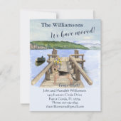 Faire-part Nous avons déménagé Dog Lake Boat Mountain Dock Mo (Devant)