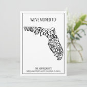 Faire-part Nous avons déménagé en Floride State Floral Mandal (Debout devant)