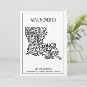 Faire-part Nous avons déménagé en Louisiane State Floral Mand (Debout devant)