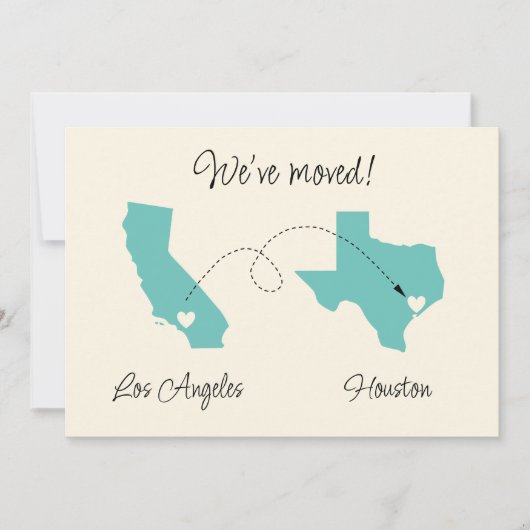 Faire-part Nous avons déménagé ! État pour État Annonce (Devant)