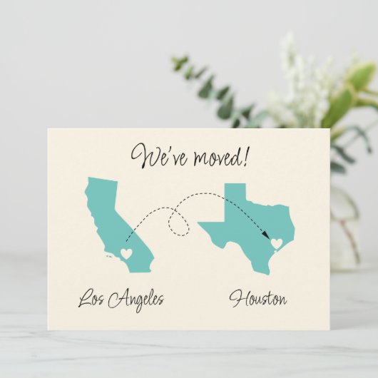 Faire-part Nous avons déménagé ! État pour État Annonce (Debout devant)