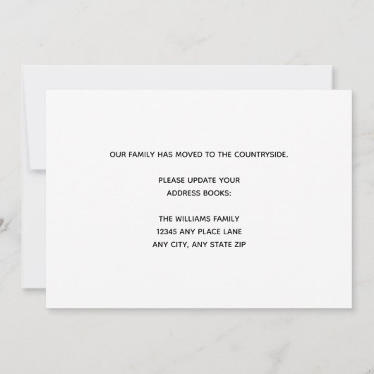 Faire-part Nous avons déménagé ferme changement d'adresse mig (Dos)