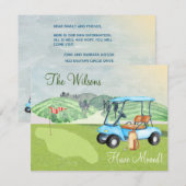 Faire-part Nous avons déménagé Golf Panier Greens Retraite Dé (Devant / Derrière)