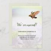 Faire-part Nous avons déménagé, la colombe volante (Devant / Derrière)