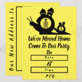 Faire-part Nous Avons Déménagé La Maison De L'Escargot Déména (Devant / Derrière)