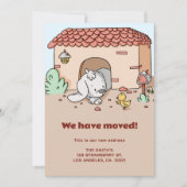 Faire-part Nous Avons Déménagé La Maison Du Chien En Mouvemen (Devant)