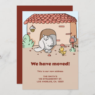 Faire-part Nous Avons Déménagé La Maison Du Chien En Mouvemen