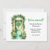 Faire-part Nous avons déménagé la porte de couronnes de Noël (Devant)